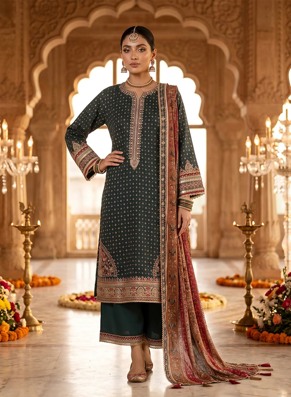REGAL EMB 4261 GREEN 3PC