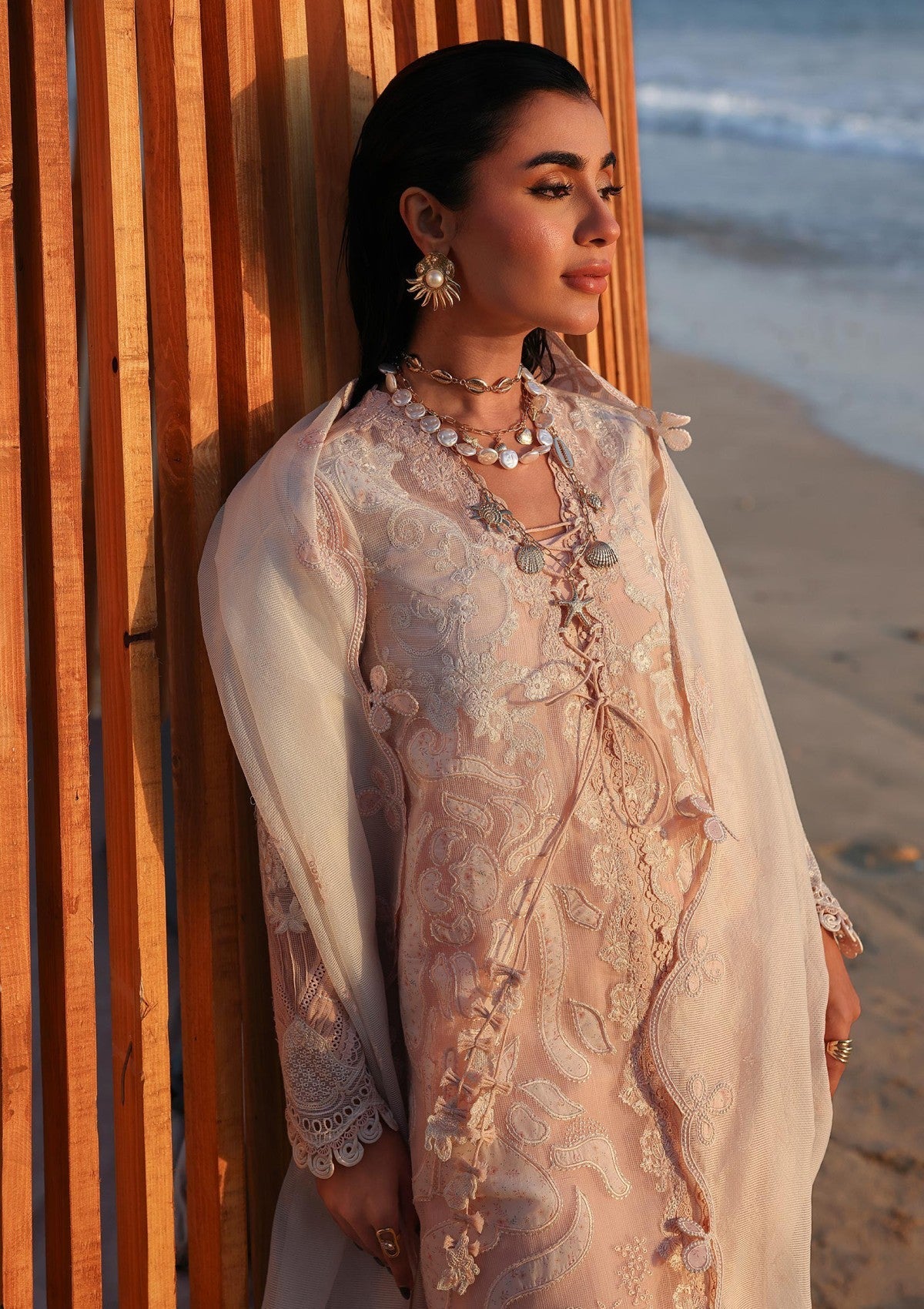 Qalamkar – Sahil Luxury Lawn 3 Piece Suit